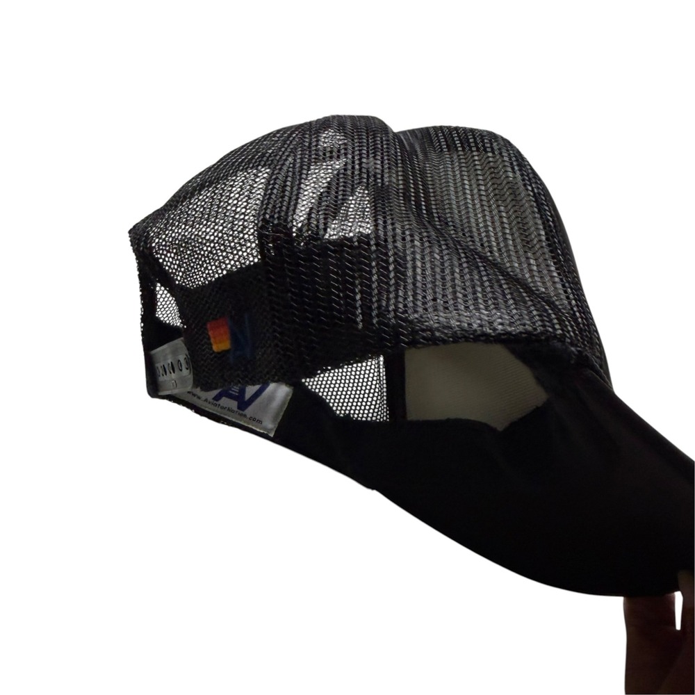 AVIATOR NATION Trucker Hat Black Gold Lightning Bolt Women's OS Retro - Picture 6 of 9